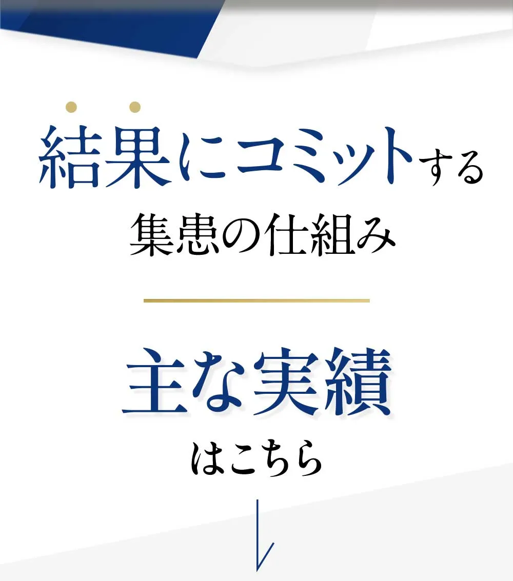 結果にコミットする集患の仕組み。主な実績はこちら